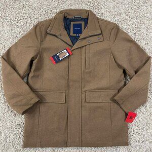 NEW Nautica Men's Wool Blend Coat Dark Brown, Choose Size